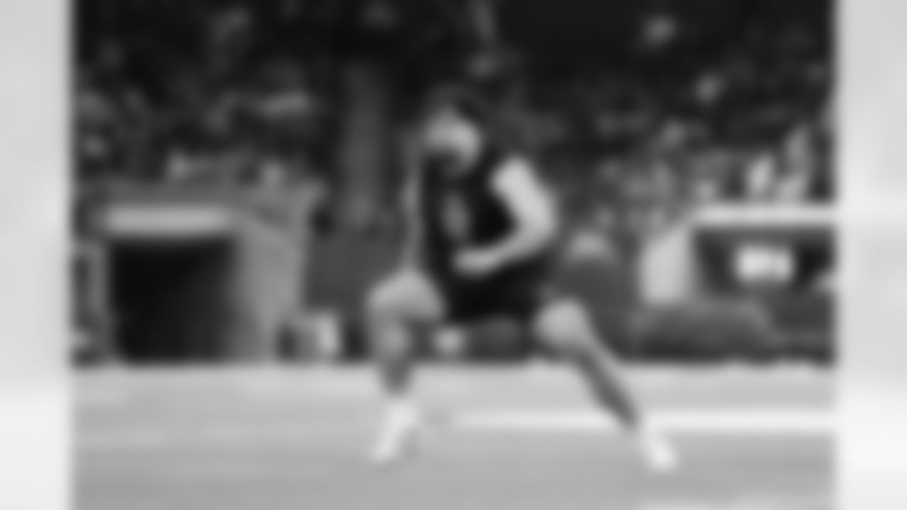 Arkansas offensive lineman Fernando Carmona (12) participates in a drillduring the 2026 NFL Scouting Combine on Sunday, March 1, 2026 in Indianapolis, Indiana. (Cooper Neill/NFL)