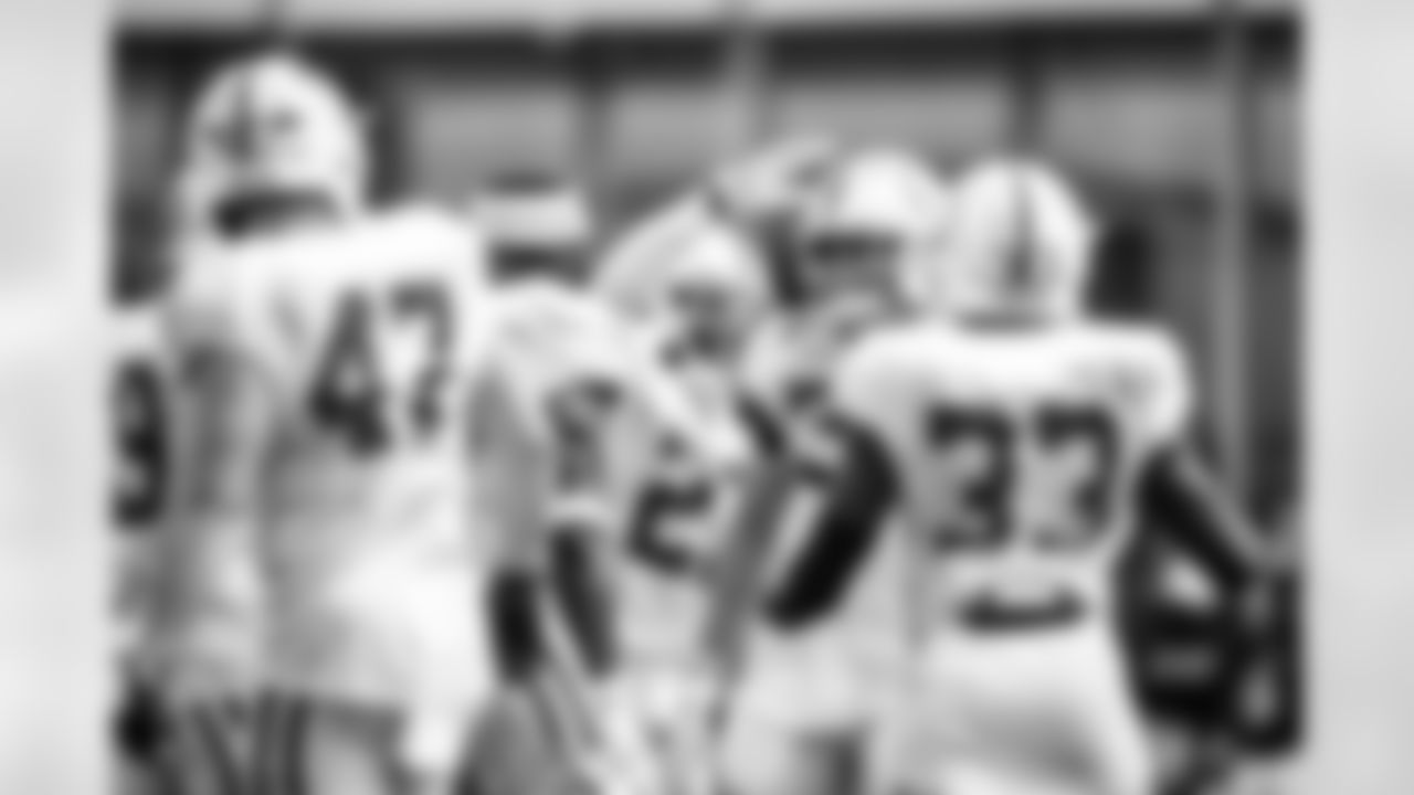 LB Liam Anderson #47, CB Kenny Moore II #23, S Hunter Wohler #30 and CB Samuel Womack III #33