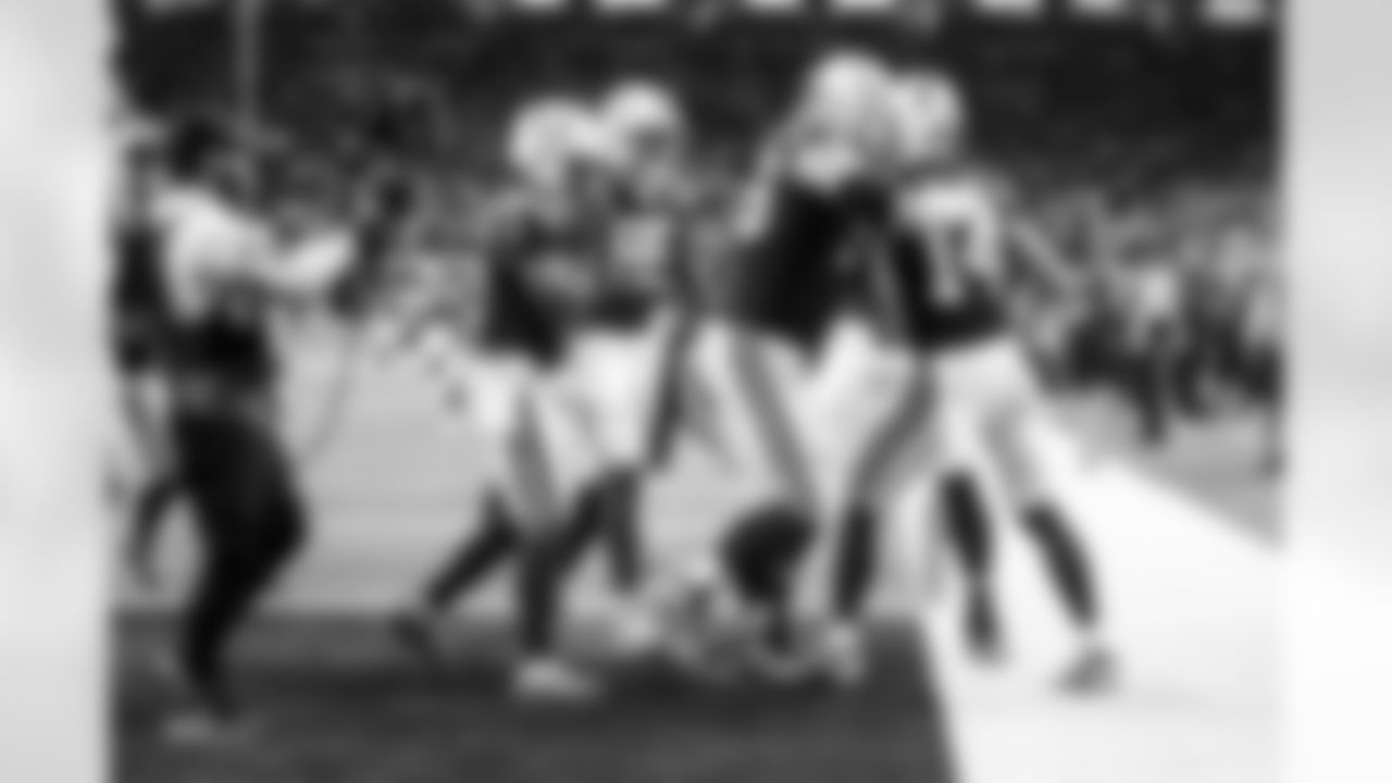 WR Josh Downs #2, TE Drew Ogletree #85, G Quenton Nelson #56 and WR Alec Pierce #14