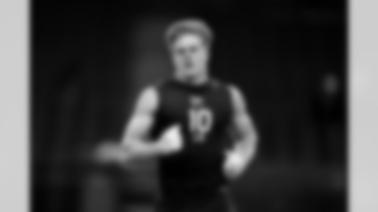 Cincinnati linebacker Jake Golday (10) during the 2026 NFL Scouting Combine on Thursday, February 26, 2026 in Indianapolis, Indiana. (Cooper Neill/NFL)