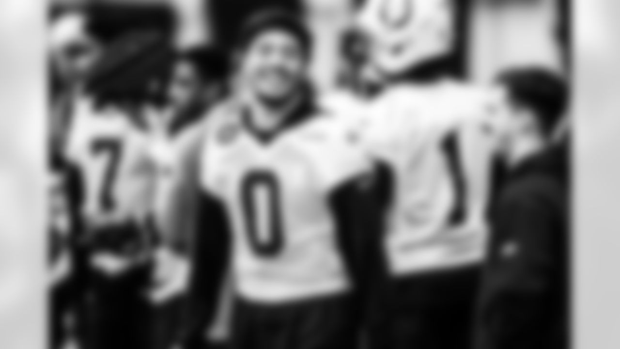 S Camryn Bynum #0 and Charlie Gelman - Game Manager