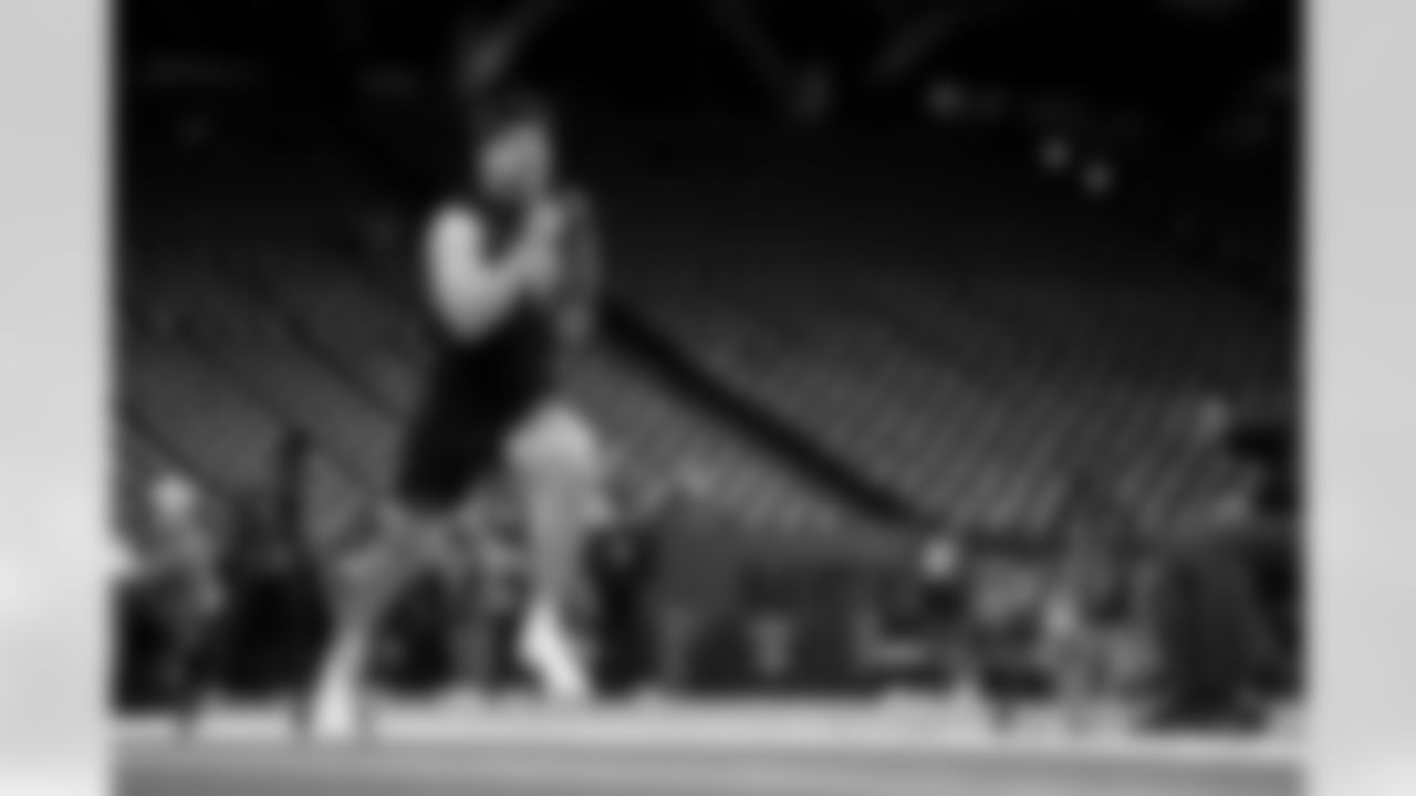 Texas Tech linebacker Jacob Rodriguez (21) during the 2026 NFL Scouting Combine on Thursday, February 26, 2026 in Indianapolis, Indiana. (Cooper Neill/NFL)