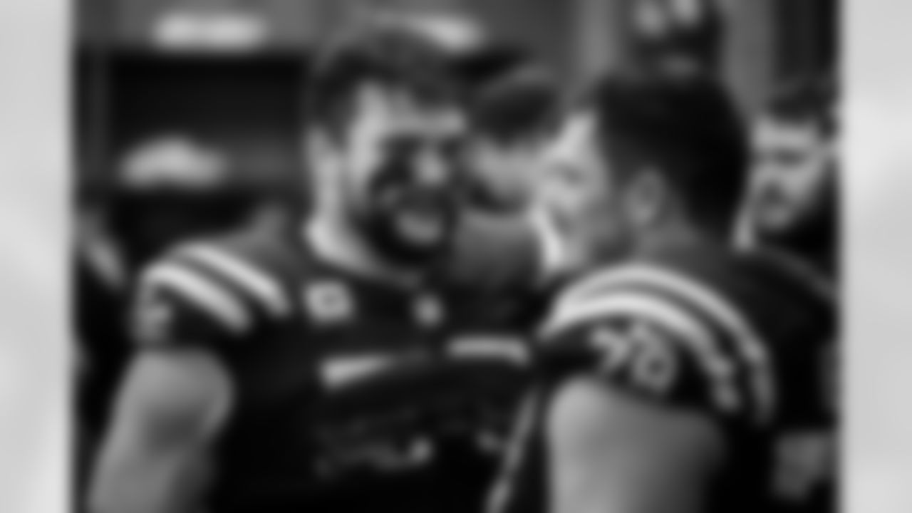 G Quenton Nelson #56 and C Ryan Kelly #78