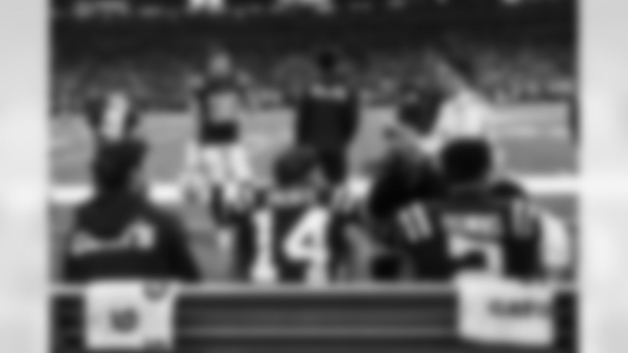 WR Coleman owen #9, TE Will Mallory #86, WR Alec Pierce #14, Allison Eavey - Trainer and WR Josh Downs #2