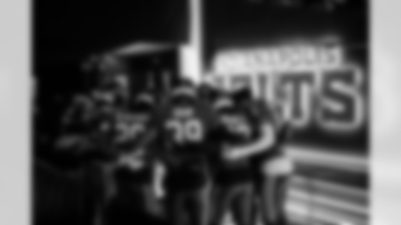 CB Cameron Mitchell #43, CB Mekhi Blackmon #29, S George Odum #39, CB Kenny Moore II #23 and S Camryn Bynum #0