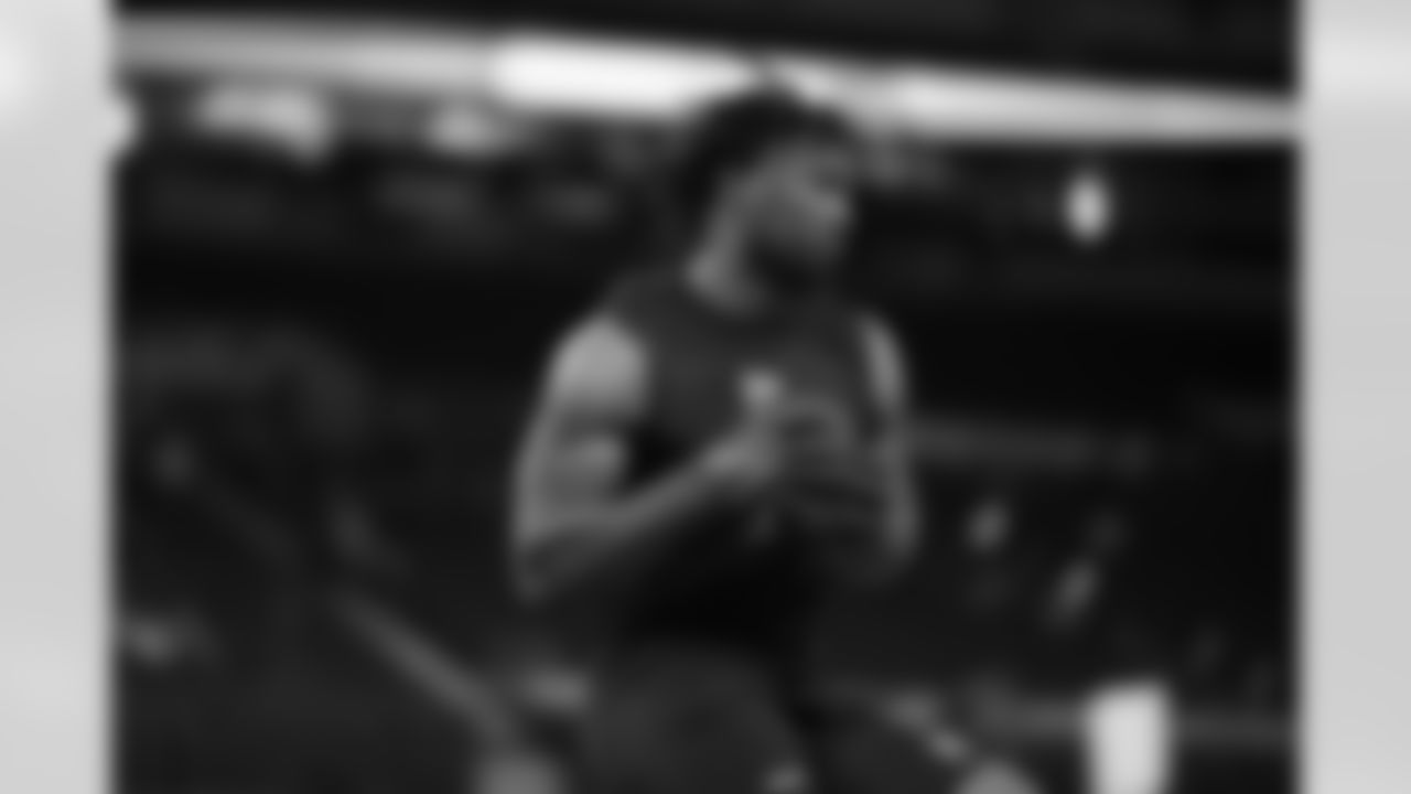 SMU tight end RJ Maryland (16) participates in a drill during the 2026 NFL Scouting Combine on Friday, February 27, 2026 in Indianapolis, Indiana. (Cooper Neill/NFL)