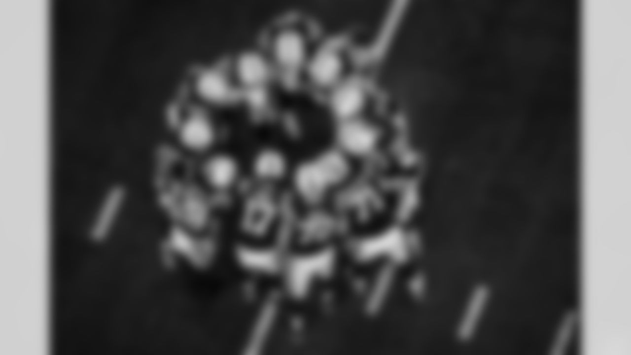 RB Jonathan Taylor #28, WR Josh Downs #2, QB Daniel Jones #17, TE Tyler Warren #84, T Braden Smith #72, T Bernhard Raimann #79, G Matt Goncalves #71, G Quenton Nelson #56 and WR Alec Pierce #14