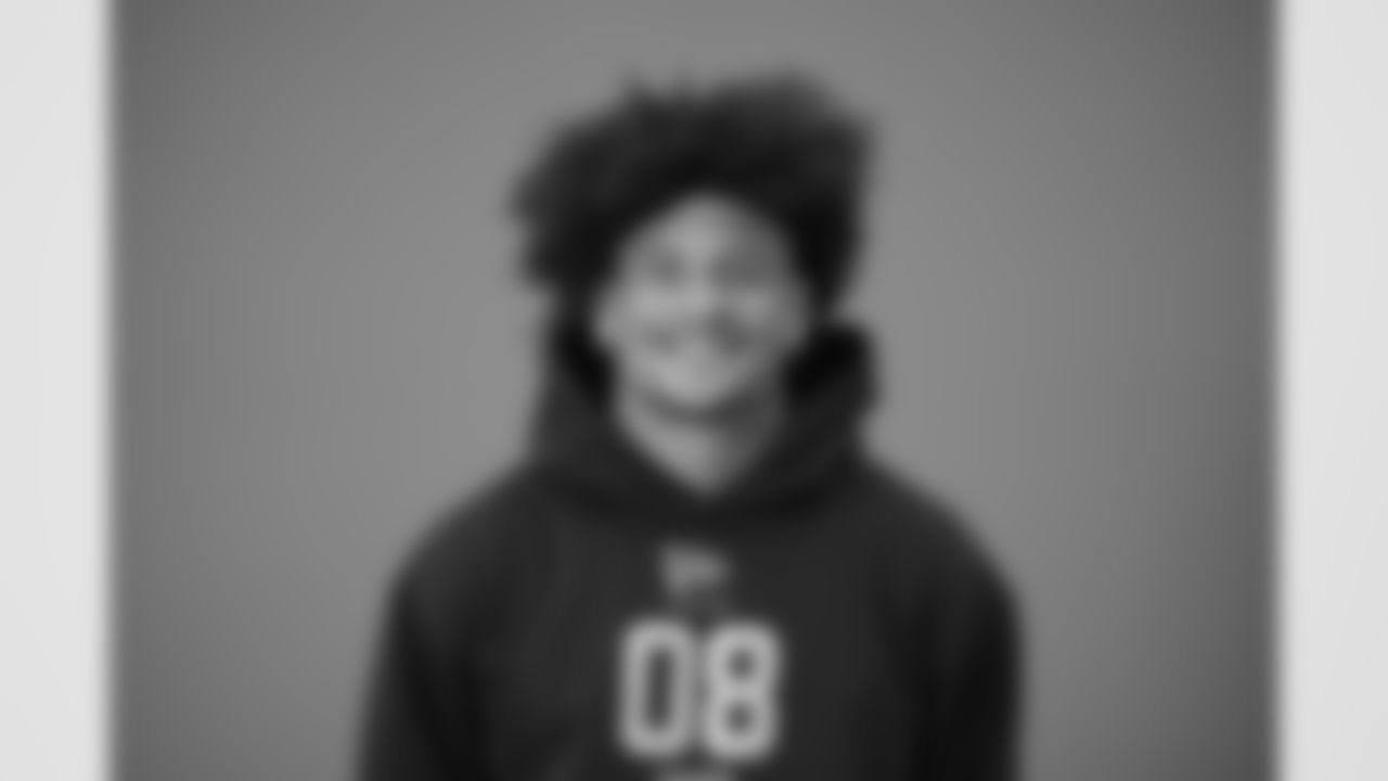 Washington wide receiver Denzel Boston (08) poses for a portrait at the NFL football scouting combine in Indianapolis, Wednesday, Feb. 25, 2026 (AJ Mast/AP Content Services for the NFL)