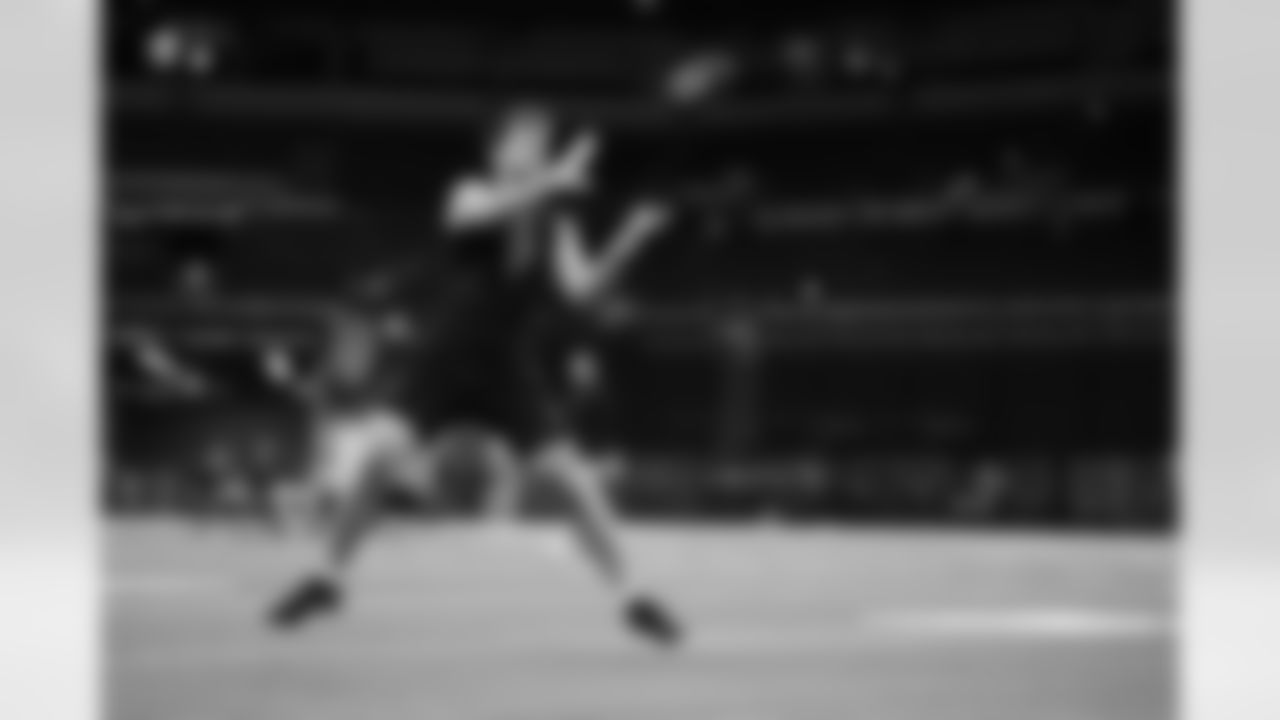 Ohio State tight end Max Klare (13) participates in a drill during the 2026 NFL Scouting Combine on Friday, February 27, 2026 in Indianapolis, Indiana. (Cooper Neill/NFL)