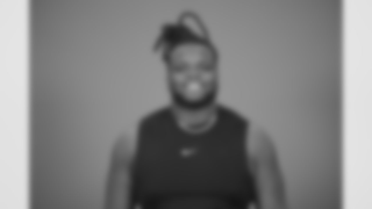 Ohio State defensive lineman Kayden McDonald (21) poses for a portrait at the NFL football scouting combine in Indianapolis, Tuesday, Feb. 24, 2026 (AJ Mast/AP Content Services for the NFL)