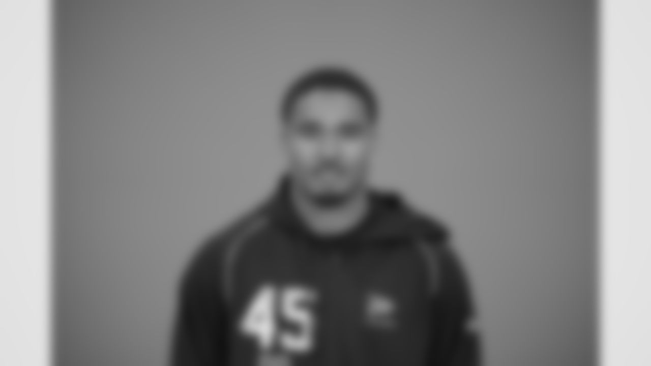 Southern California defensive back Kamari Ramsey (45) poses for a portrait at the NFL football scouting combine in Indianapolis, Wednesday, Feb. 25, 2026 (AJ Mast/AP Content Services for the NFL)