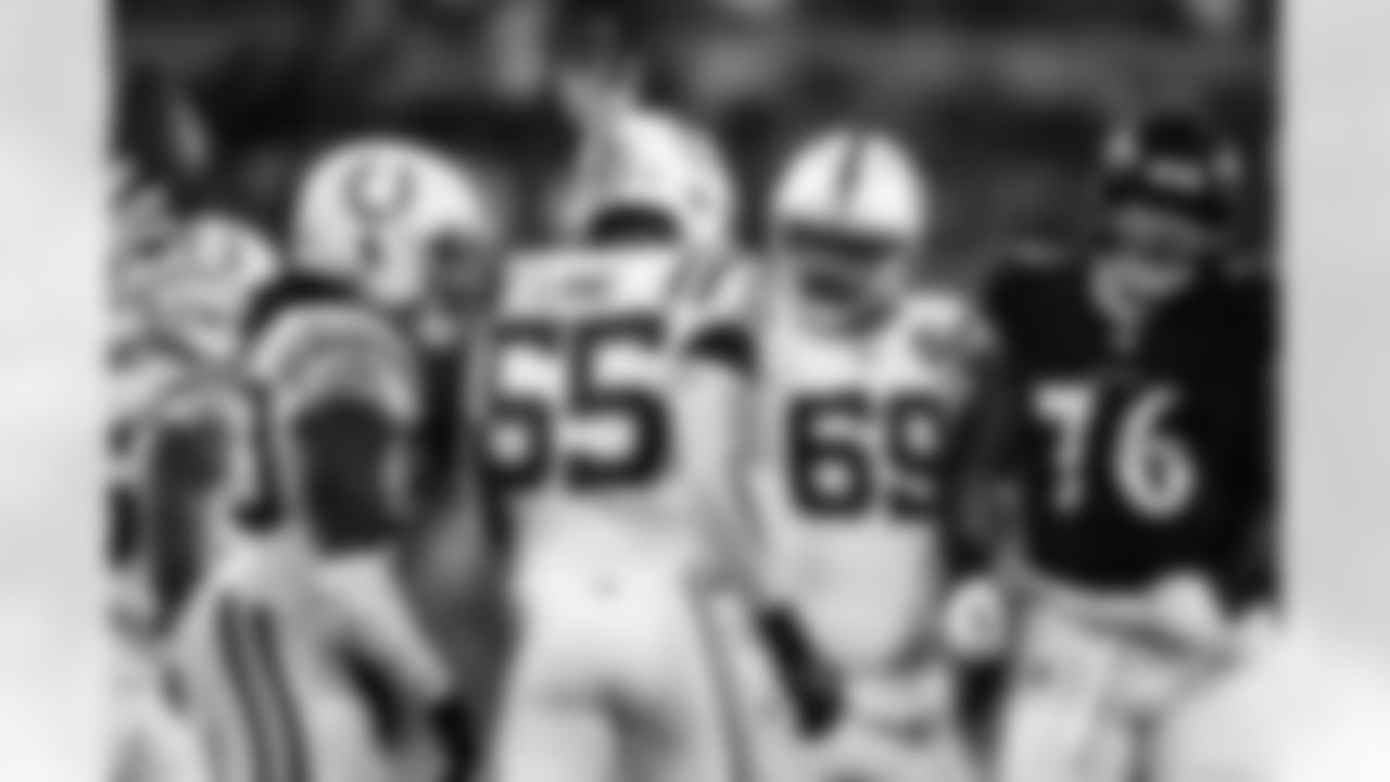 LB Segun Olubi #50, DE Isaiah Land #55 and DT Josh Tupou #69