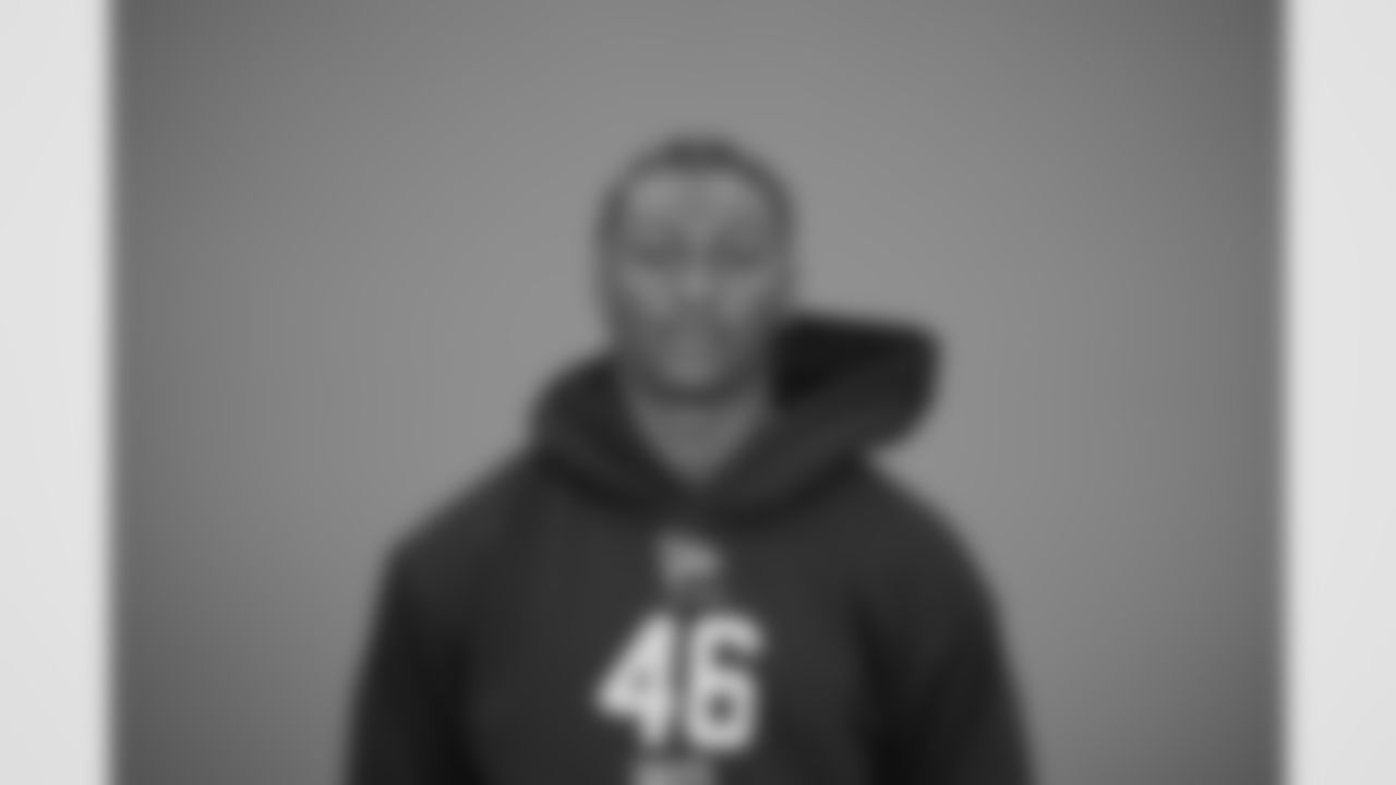 Georgia wide receiver Colbie Young (46) poses for a portrait at the NFL football scouting combine in Indianapolis, Wednesday, Feb. 25, 2026 (AJ Mast/AP Content Services for the NFL)