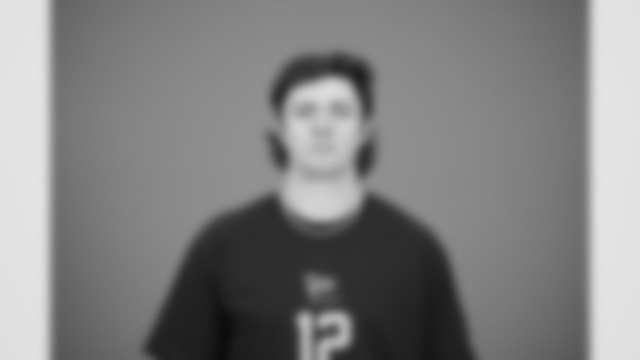 Texas Tech quarterback Behren Morton (12) poses for a portrait at the NFL football scouting combine in Indianapolis, Wednesday, Feb. 25, 2026 (AJ Mast/AP Content Services for the NFL)