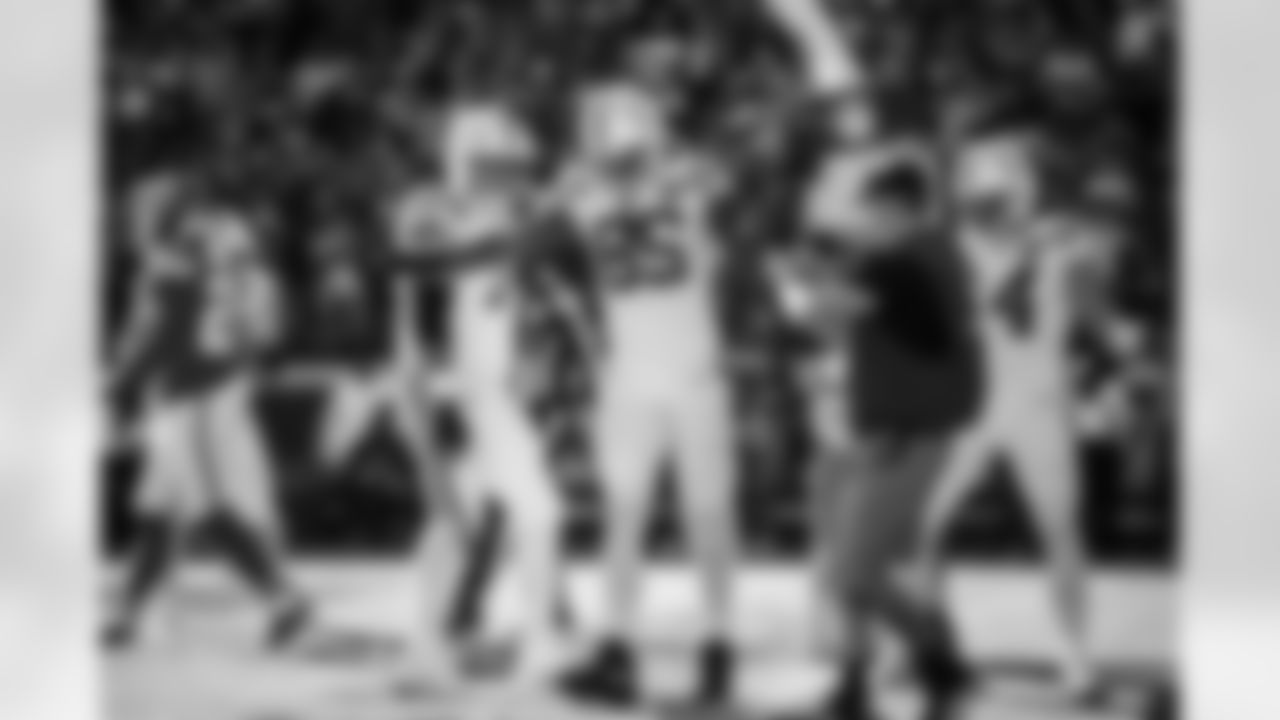 G Matt Goncalves #71, TE Drew Ogletree #85 and WR Alec Pierce #14