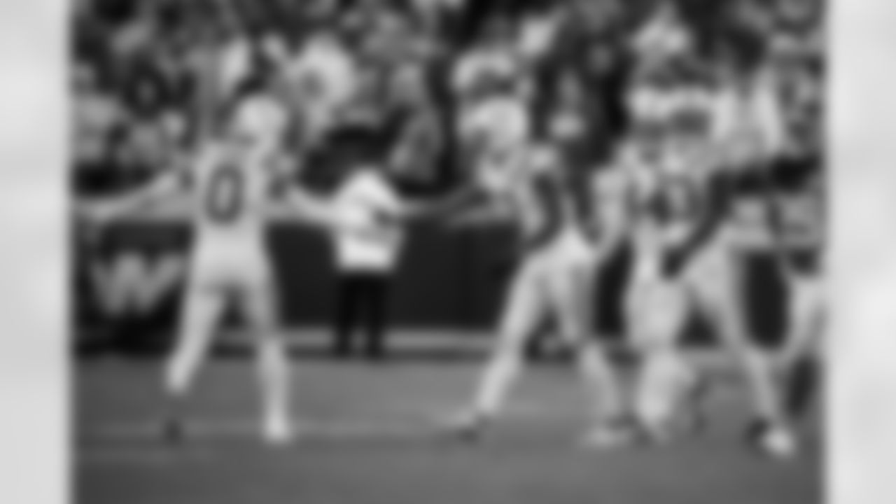 S Camryn Bynum #0, CB Charvarius Ward #7, LB Germaine Pratt #53 and LB Zaire Franklin #44