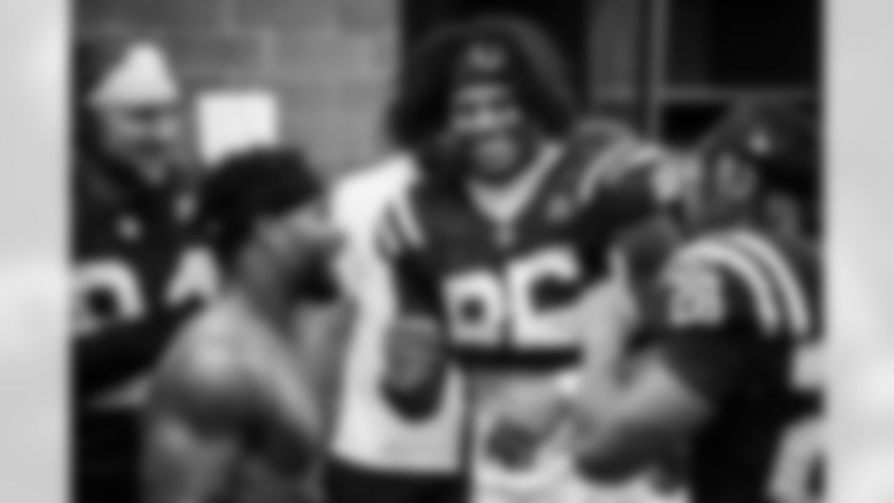 TE Tyler Warren #84, RB Ameer Abdullah #26, TE Drew Ogletree #85 and RB Jonathan Taylor #28