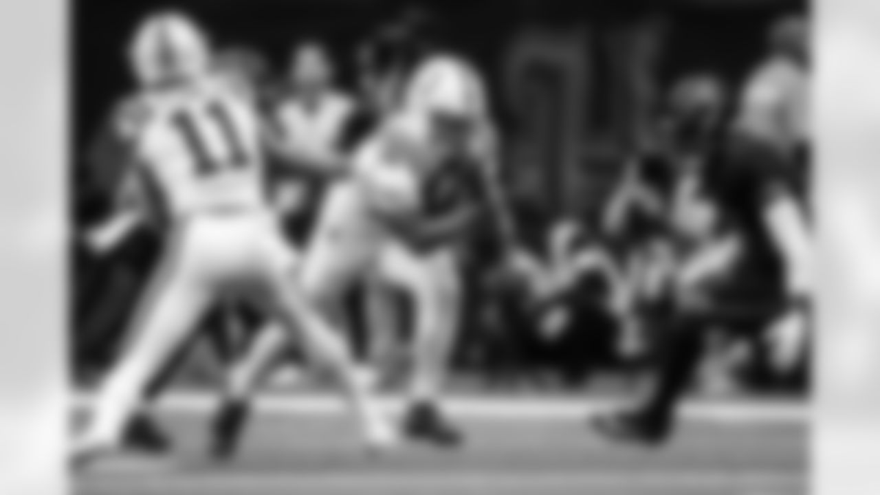 WR Michael Pittman Jr. #11 and RB Jonathan Taylor #28