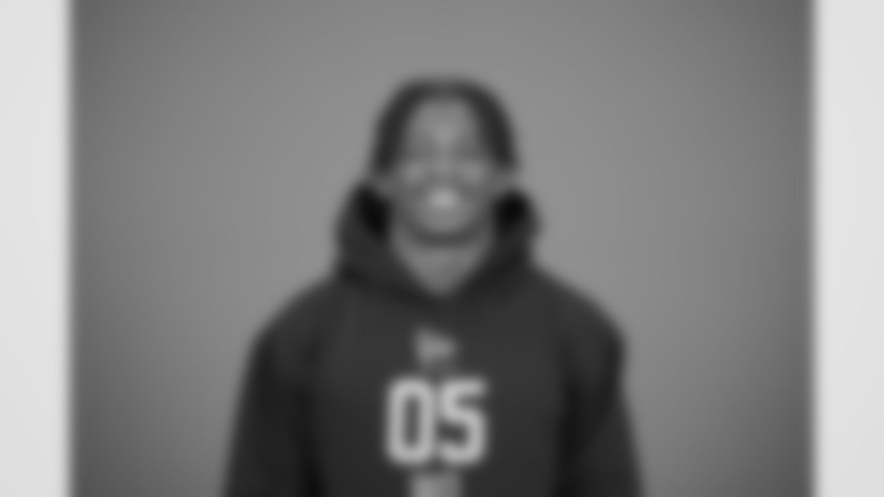 UConn wide receiver Skyler Bell (05) poses for a portrait at the NFL football scouting combine in Indianapolis, Wednesday, Feb. 25, 2026 (AJ Mast/AP Content Services for the NFL)