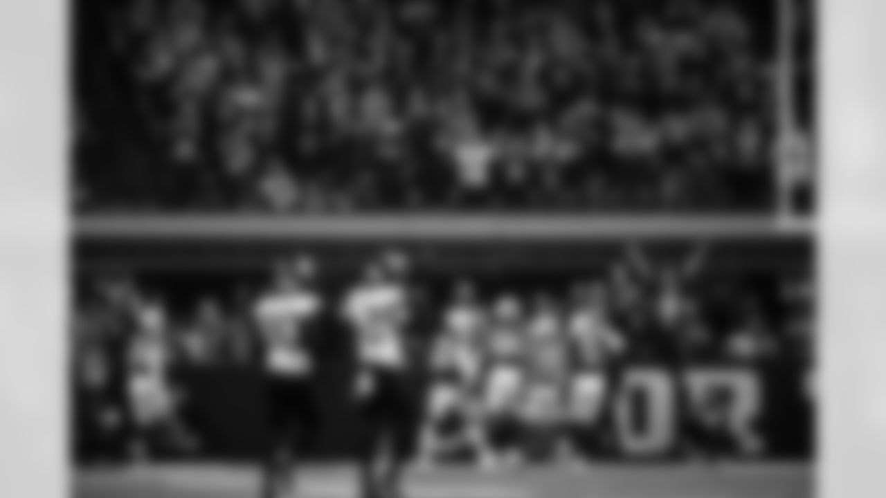 DT Chris Wormley #96, CB Mekhi Blackmon #29, S Camryn Bynum #0 and DE Samson Ebukam #52