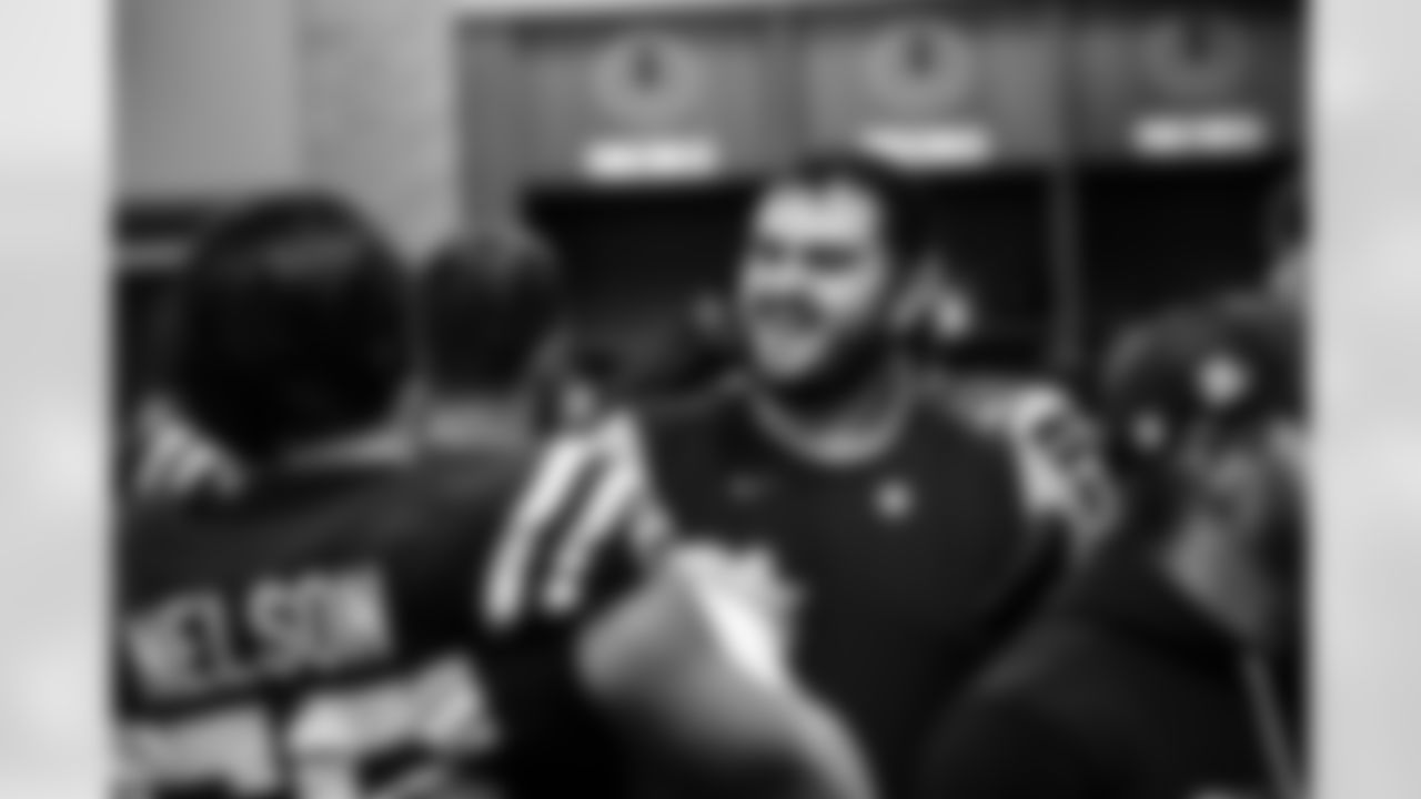 OL Quenton Nelson #56 and G Matt Goncalves #71