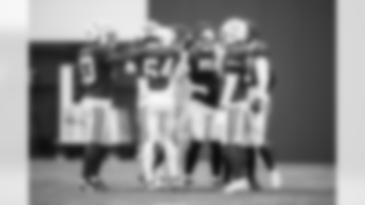 LB Jacob Phillips #54, LB Austin Ajiake #58 and LB Germaine Pratt #53