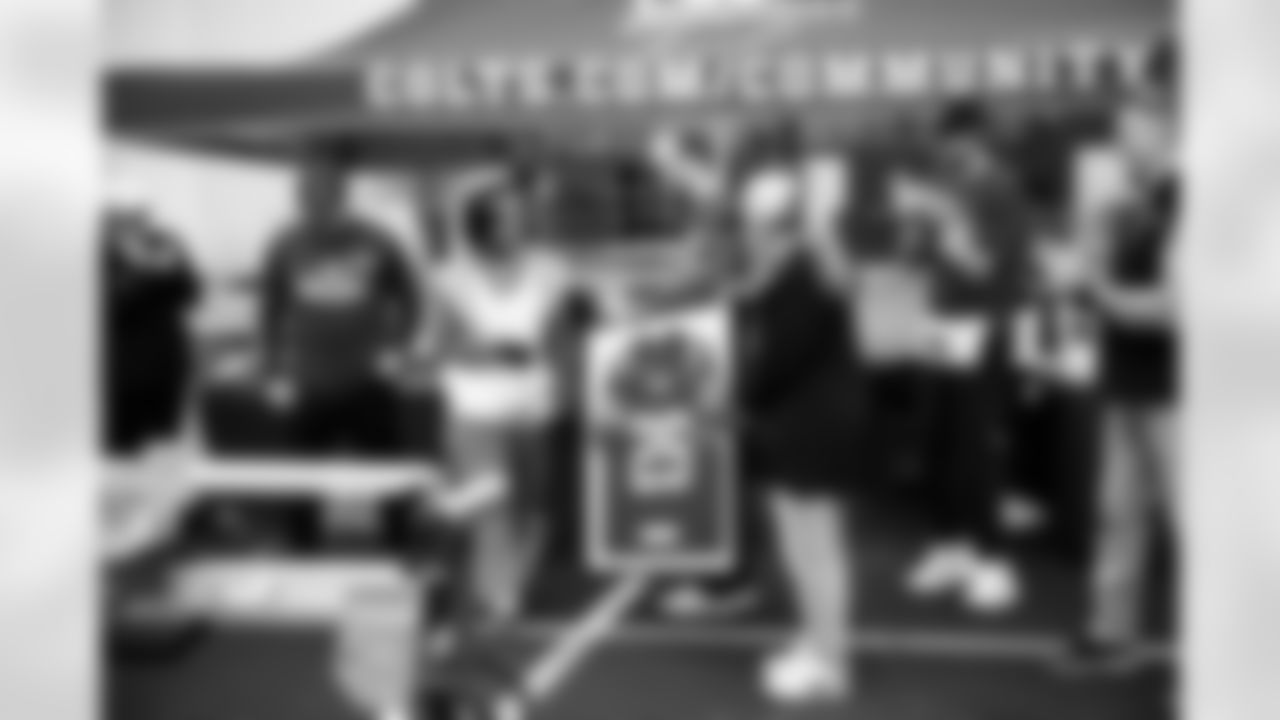 Chris Ballard General Manager, Andy Matis - Football Development Sr. Manager, Shane Steichen Head Coach and Claire Kirby - Community Impact Manager
