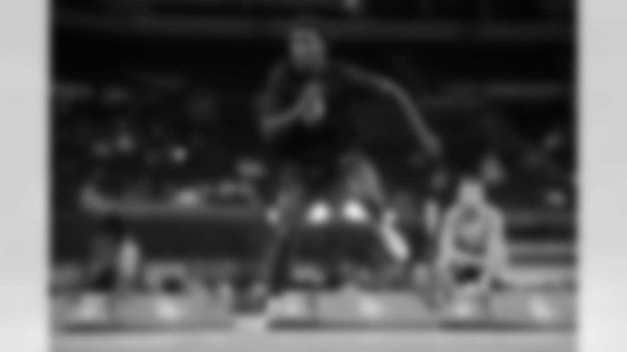 Missouri defensive lineman Zion Young (63) participates in a drill during the 2026 NFL Scouting Combine on Thursday, February 26, 2026 in Indianapolis, Indiana. (Cooper Neill/NFL)