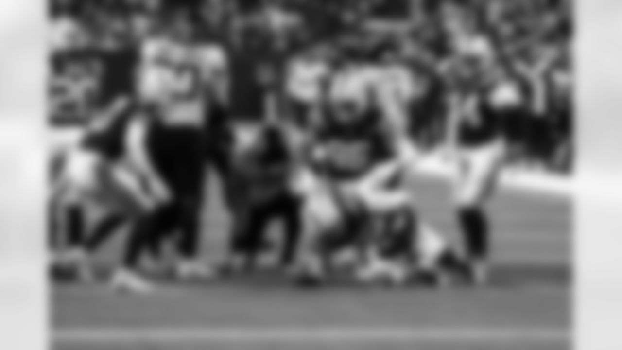 S Camryn Bynum #0, DT Chris Wormley #96, LB Zaire Franklin #44 and DE Samson Ebukam #52