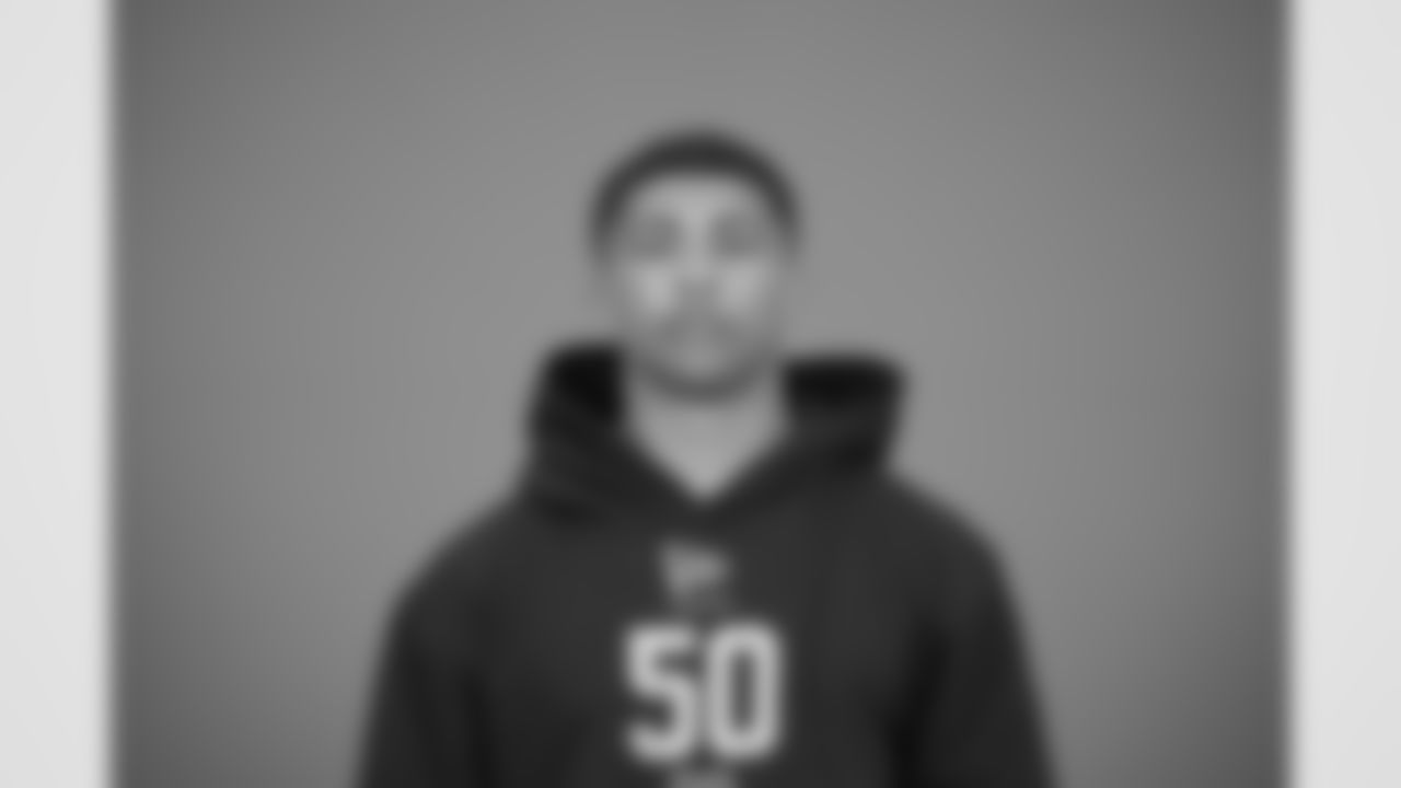 Ohio State defensive back Lorenzo Styles Jr. (50) poses for a portrait at the NFL football scouting combine in Indianapolis, Wednesday, Feb. 25, 2026 (AJ Mast/AP Content Services for the NFL)