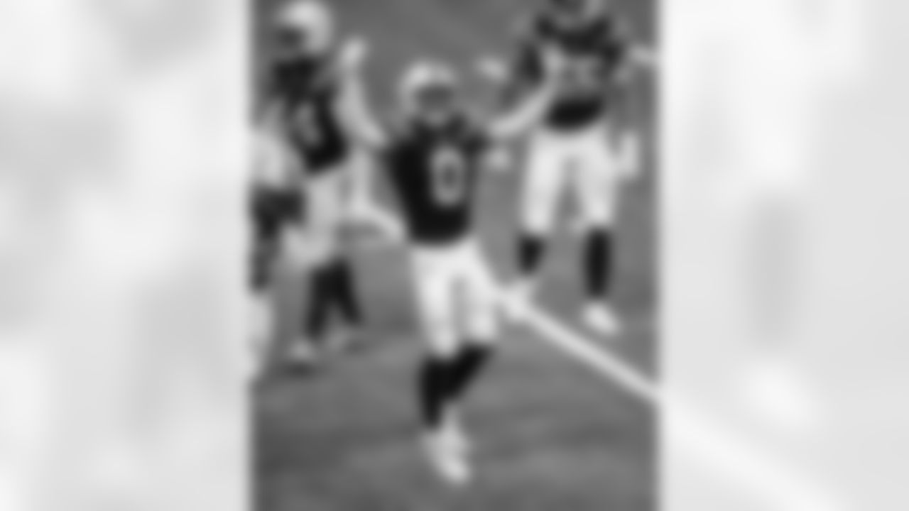 WR Ashton Dulin #16, T Blake Freeland #73 and S Camryn Bynum #0