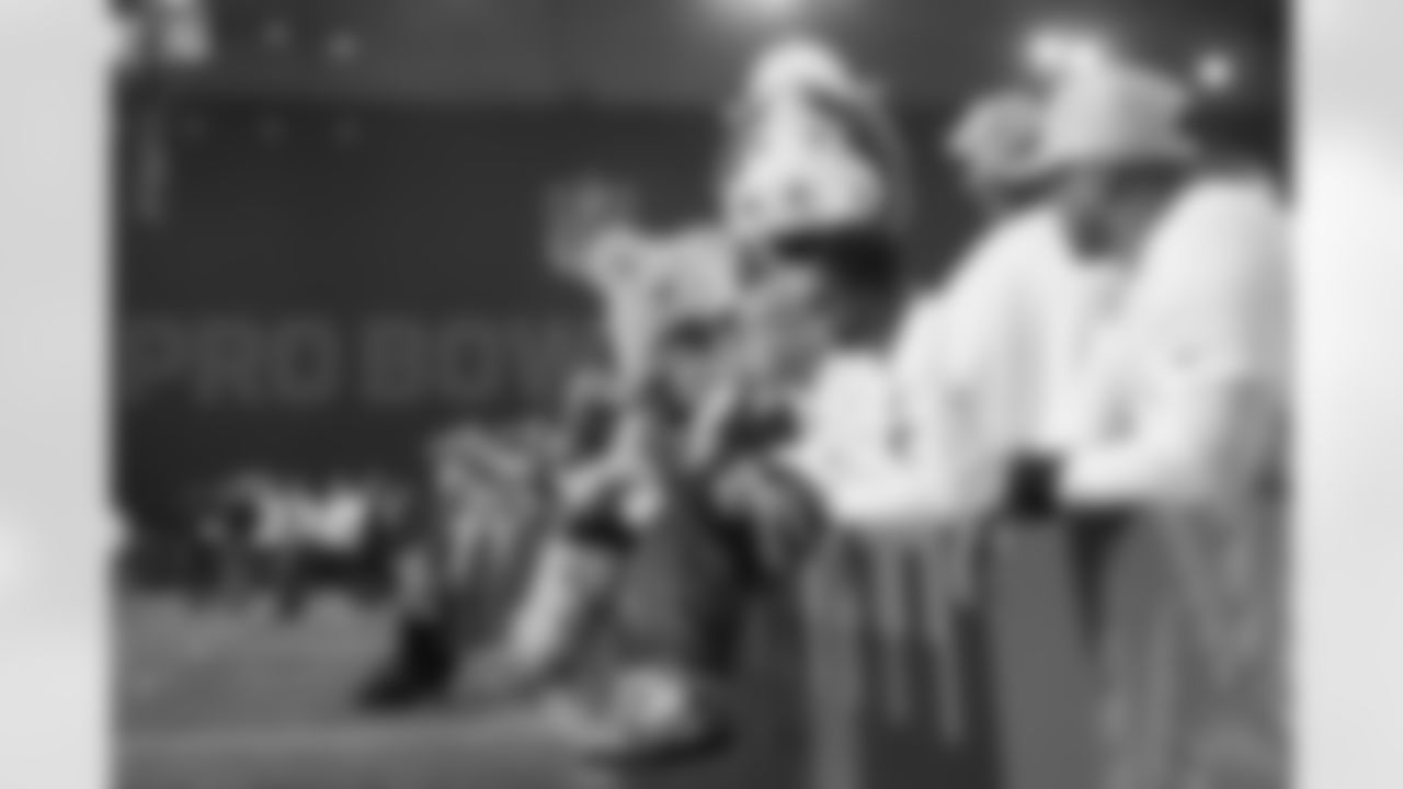 Indianapolis Colts mascot Blue looks on during the 2025 Pro Bowl Skills Showdown on Thursday, January 30, 2025 in Orlando, Florida. (Ben Liebenberg/NFL)