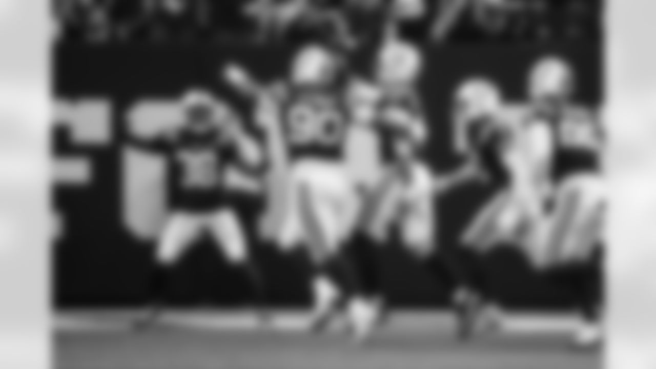 CB Chris Lammons #38, DL Grover Stewart #90, DL Laiatu Latu #97, S Camryn Bynum #0 and DL DeForest Buckner #99