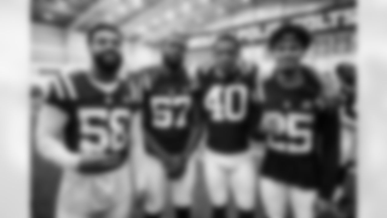 LB Austin Ajiake #58, LB Jaylon Carlies #57, CB Jaylon Jones #40 and S Rodney Thomas II #25