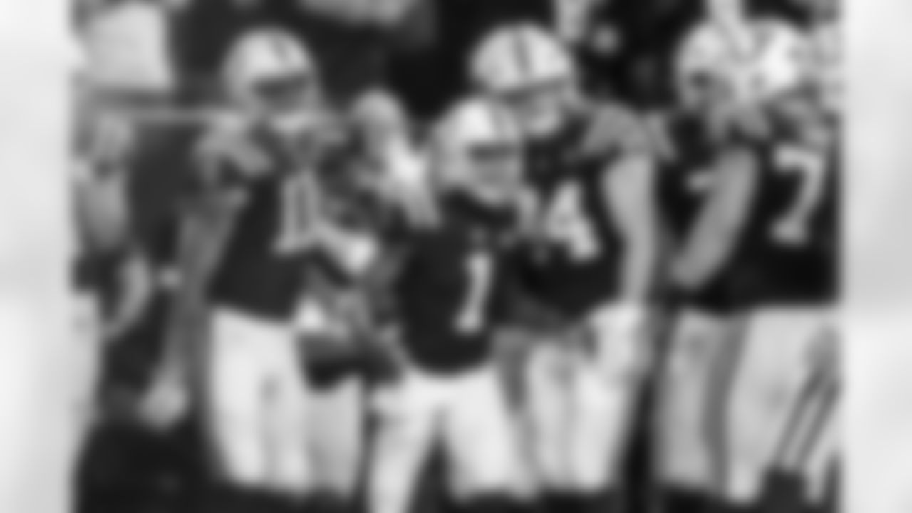 WR Michael Pittman Jr. #11, WR Josh Downs #1, TE Tyler Warren #84, TE Tyler Warren #84 and T Braden Smith #72