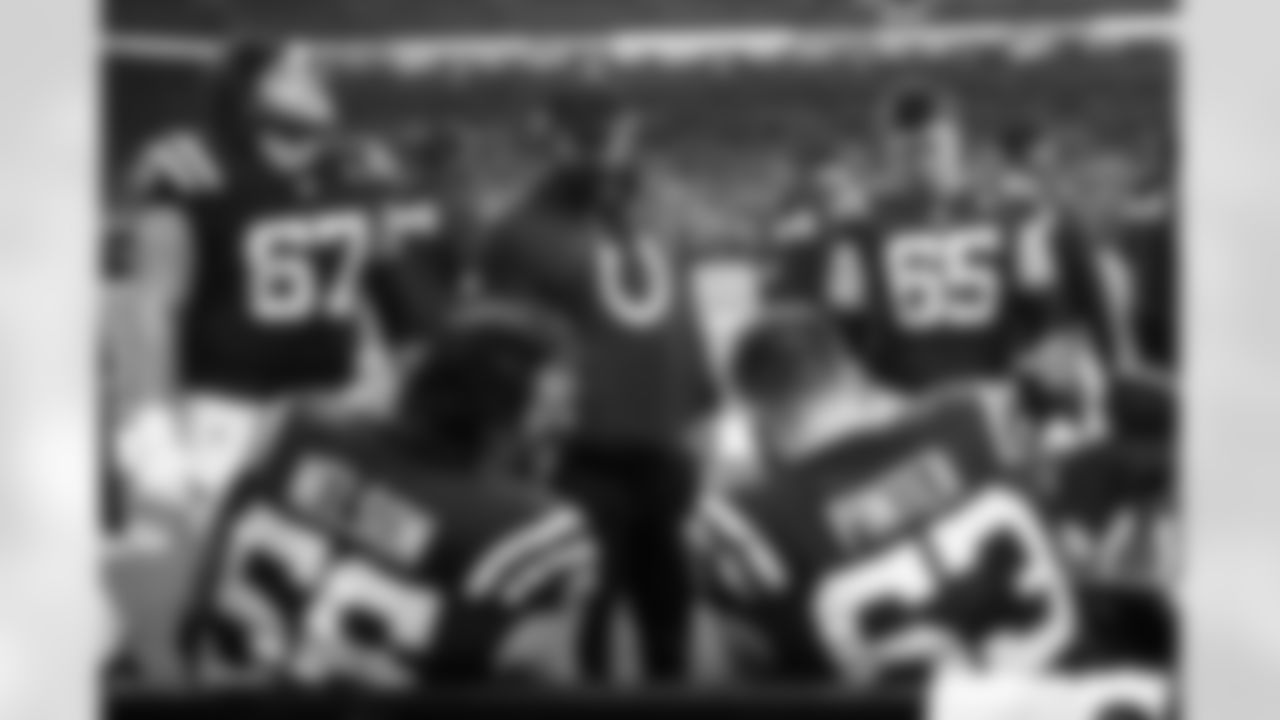 T Luke Tenuta #67, G Quenton Nelson #56, G Tanor Bortolini #60 and C Danny Pinter #63