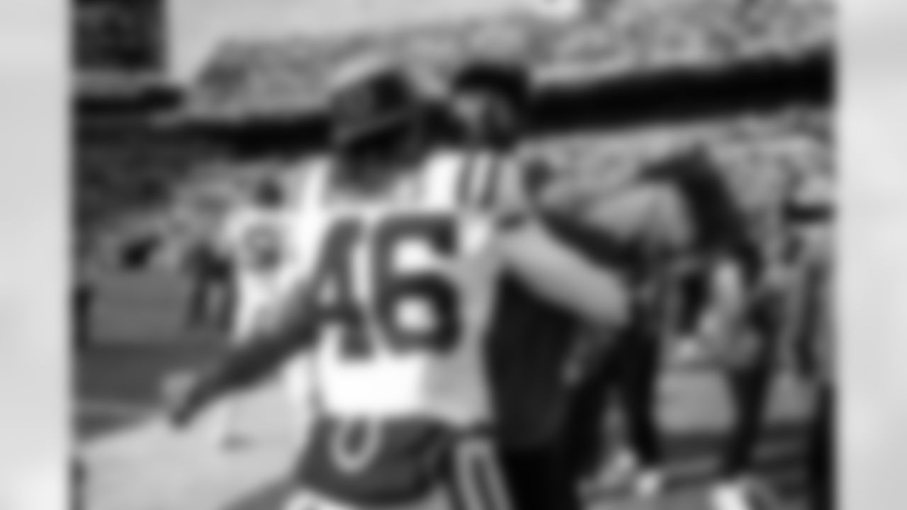 LS Luke Rhodes #46 and David Thornton Vice President of Team Engagement