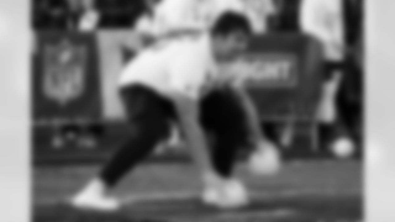 Indianapolis Colts guard Quenton Nelson (56) participates in the Dodgeball game during the 2025 Pro Bowl Skills Showdown on Thursday, January 30, 2025 in Orlando, Florida. (Lauren Leigh Bacho/NFL)