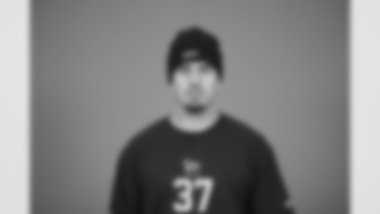 Utah defensive lineman Logan Fano (37) poses for a portrait at the NFL football scouting combine in Indianapolis, Tuesday, Feb. 24, 2026 (AJ Mast/AP Content Services for the NFL)