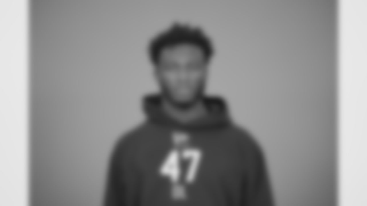 Central Florida defensive lineman Nyjalik Kelly (47) poses for a portrait at the NFL football scouting combine in Indianapolis, Tuesday, Feb. 24, 2026 (AJ Mast/AP Content Services for the NFL)