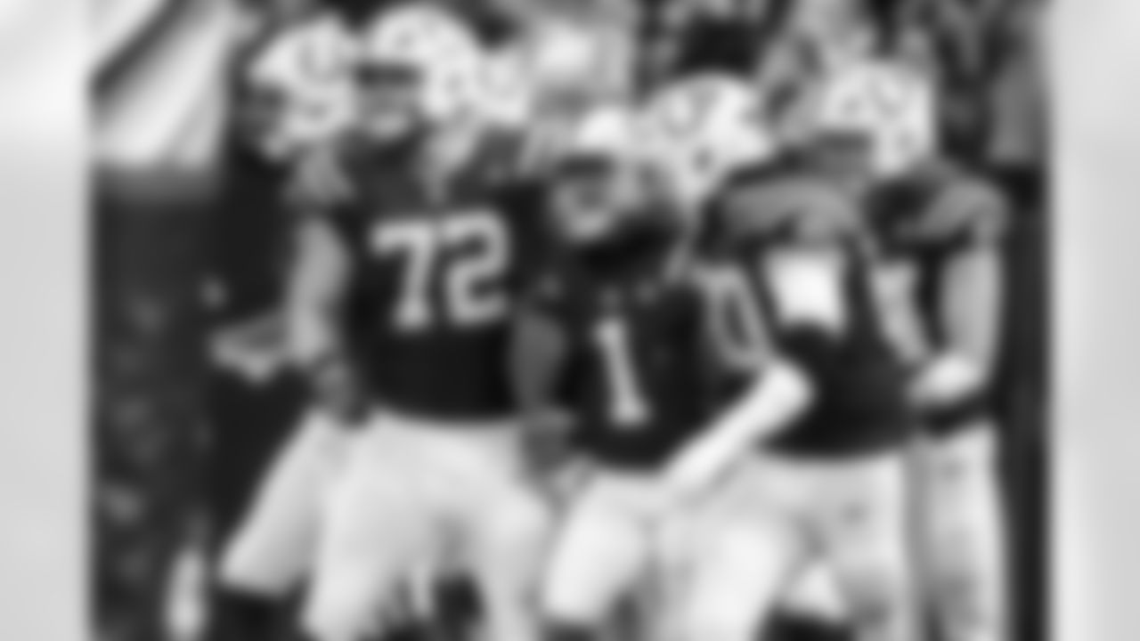T Braden Smith #72, WR Josh Downs #1, OL Tanor Bortolini #60 and TE Tyler Warren #84