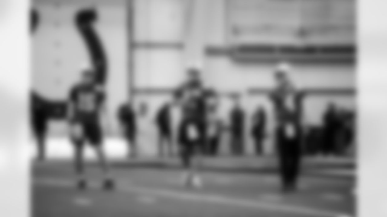 QB Riley Leonard #15, QB Philip Rivers #17 and QB Brett Rypien #4