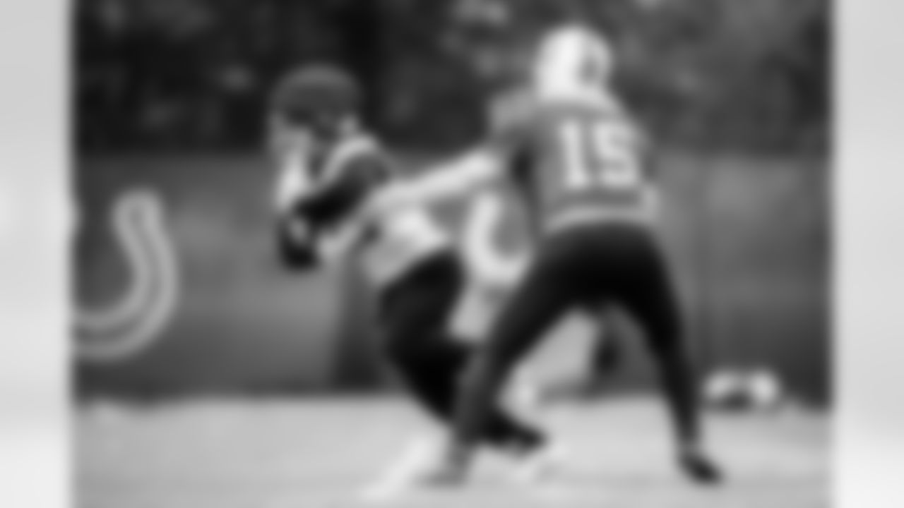 QB Joe Flacco #15 and RB Tyler Goodson #31