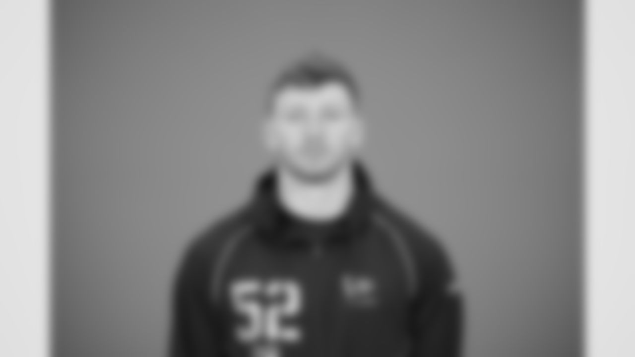 Oregon defensive back Dillon Thieneman (52) poses for a portrait at the NFL football scouting combine in Indianapolis, Wednesday, Feb. 25, 2026 (AJ Mast/AP Content Services for the NFL)