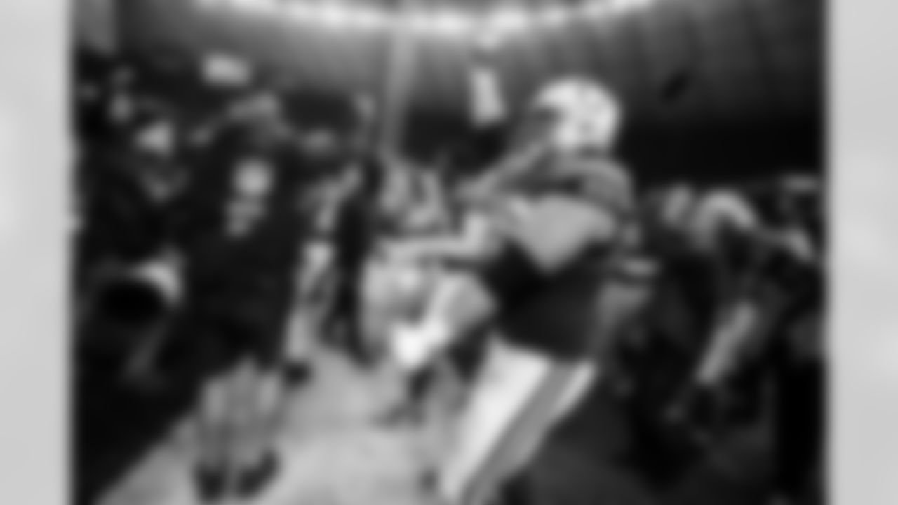 DE Durell Nchami #74 and G Quenton Nelson #56