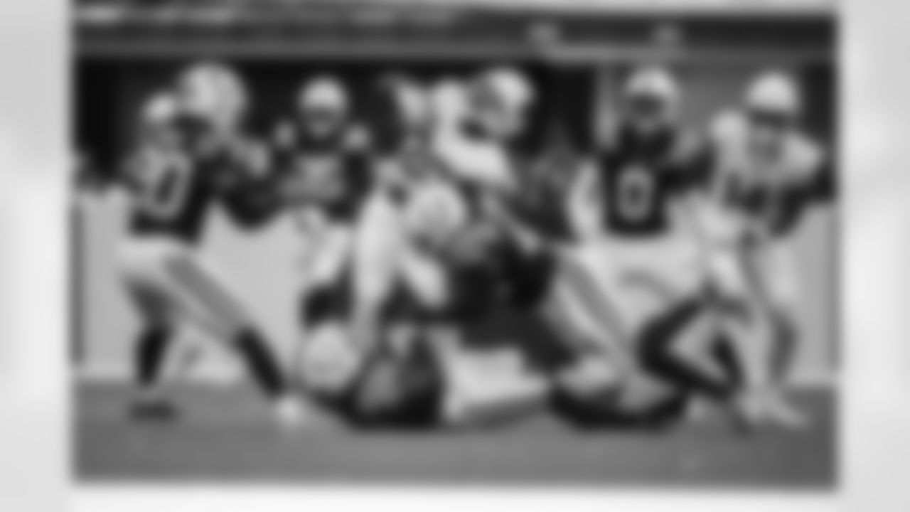 S Nick Cross #20, LB Germaine Pratt #53, LB Zaire Franklin #44 and S Camryn Bynum #0