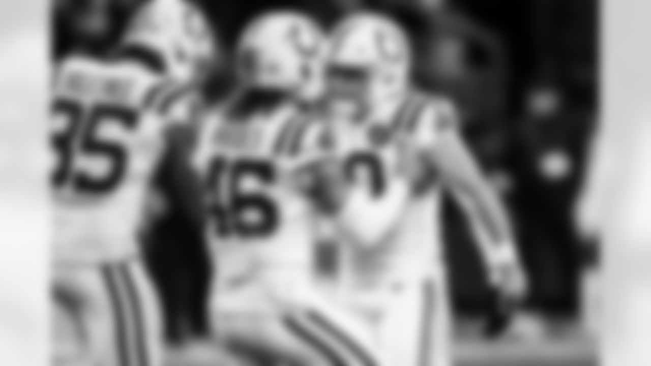 TE Drew Ogletree #85, LS Luke Rhodes #46 and K Blake Grupe #10