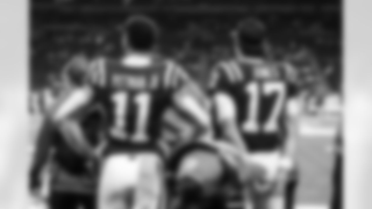 WR Michael Pittman Jr. #11 and QB Daniel Jones #17