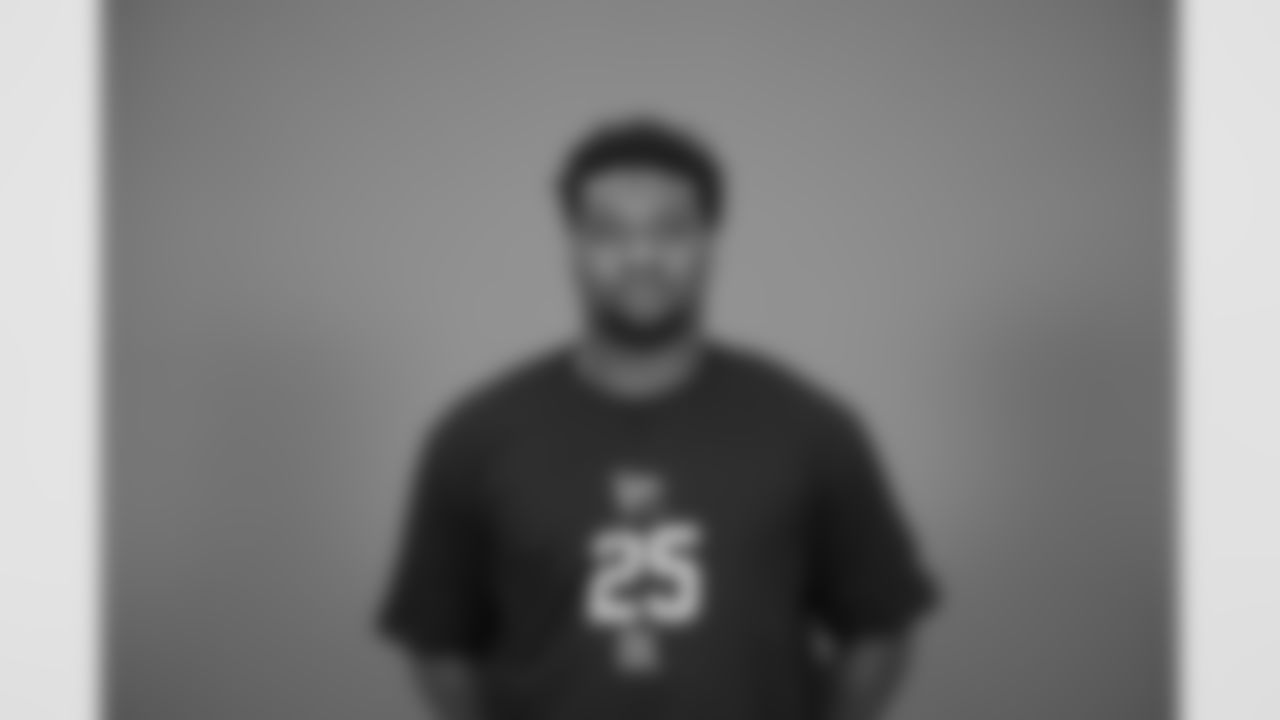 Southeastern Louisiana defensive lineman Kaleb Proctor (25) poses for a portrait at the NFL football scouting combine in Indianapolis, Tuesday, Feb. 24, 2026 (AJ Mast/AP Content Services for the NFL)