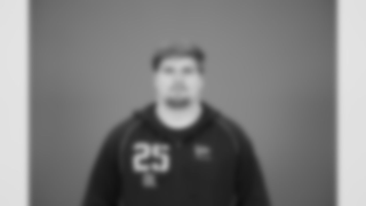 poses for a portrait at the NFL football scouting combine in Indianapolis, Thursday, Feb. 26, 2026 (AJ Mast/AP Content Services for the NFL)